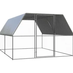 VIDAXL - Poulailler d extérieur 3x4x2 m acier galvanisé