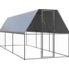 VIDAXL - Poulailler d extérieur 2x6x2 m acier galvanisé