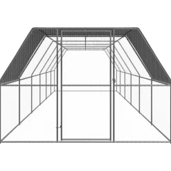 VIDAXL - Poulailler d extérieur 3x12x2 m acier galvanisé
