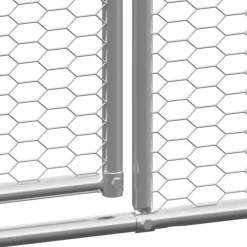 VIDAXL - Poulailler d extérieur 2x12x2 m acier galvanisé