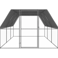 VIDAXL - Poulailler d'extérieur 3x6x2 m acier galvanisé