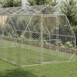 VIDAXL - Poulailler 2,5x6x2,25 m acier galvanisé