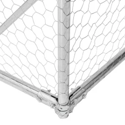 VIDAXL - Poulailler 2,5x8x2,25 m acier galvanisé