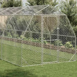 VIDAXL - Poulailler 2,5x12x2,25 m acier galvanisé