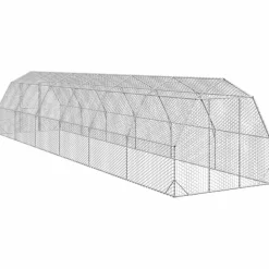 VIDAXL - Poulailler 2,5x12x2,25 m acier galvanisé