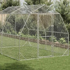 VIDAXL - Poulailler 2,5x4x2,25 m acier galvanisé