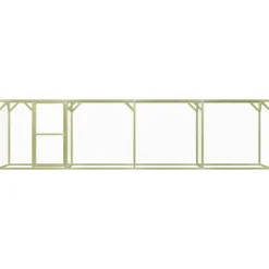 VIDAXL - Poulailler 1,5x6x1,5 m pinède imprégnée