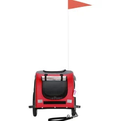 VIDAXL - Remorque de vélo pour animaux de compagnie rouge et gris
