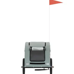 VIDAXL - Remorque de vélo pour animaux de compagnie gris