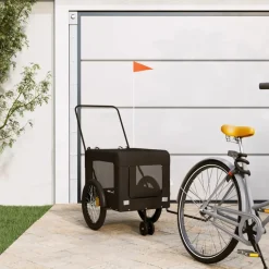 VIDAXL - Remorque de vélo pour animaux de compagnie noir