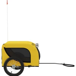 VIDAXL - Remorque de vélo pour animaux de compagnie jaune et noir