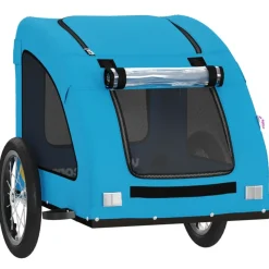 VIDAXL - Remorque de vélo pour animaux de compagnie bleu