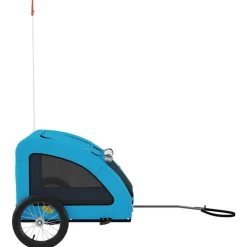 VIDAXL - Remorque de vélo pour animaux de compagnie bleu