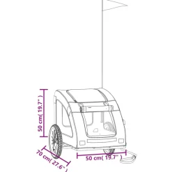 VIDAXL - Remorque de vélo pour animaux de compagnie bleu