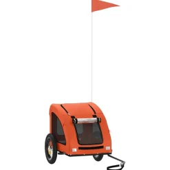 VIDAXL - Remorque de vélo pour animaux de compagnie orange