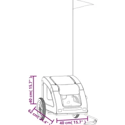 VIDAXL - Remorque de vélo pour animaux de compagnie orange