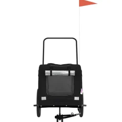 VIDAXL - Remorque de vélo pour animaux de compagnie noir