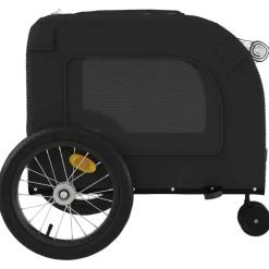 VIDAXL - Remorque de vélo pour animaux de compagnie noir