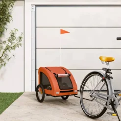 VIDAXL - Remorque de vélo pour animaux de compagnie orange