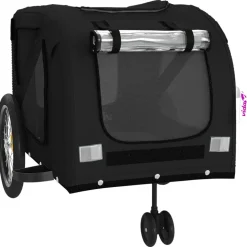 VIDAXL - Remorque de vélo pour animaux de compagnie noir
