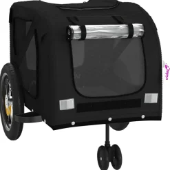 VIDAXL - Remorque de vélo pour animaux de compagnie noir