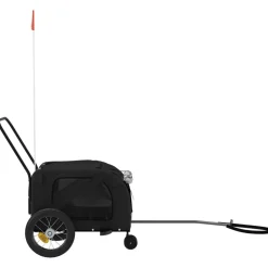 VIDAXL - Remorque de vélo pour animaux de compagnie noir