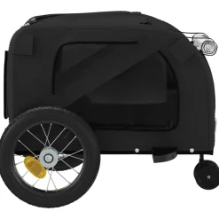 VIDAXL - Remorque de vélo pour animaux de compagnie noir
