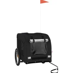 VIDAXL - Remorque de vélo pour animaux de compagnie noir