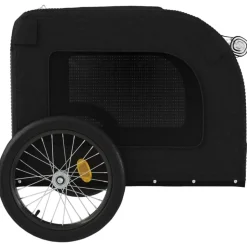 VIDAXL - Remorque de vélo pour animaux de compagnie noir