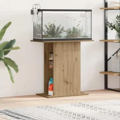 VIDAXL - Support d'aquarium chêne artisanal 36x75x72,5cm bois ingénierie