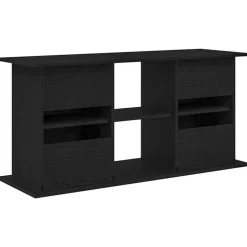 VIDAXL - Support d'aquarium chêne noir 121x41x58 cm bois d'ingénierie