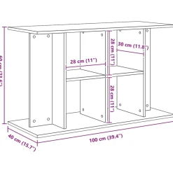 VIDAXL - Support d'aquarium chêne noir 100x40x60 cm bois d'ingénierie