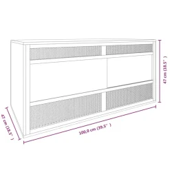 VIDAXL - Terrarium bois d'ingénierie 100x47x47 cm