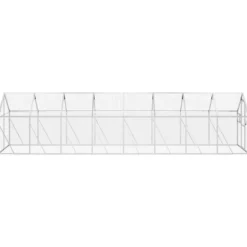 VIDAXL - Volière argenté 1,79x8x1,85 m aluminium