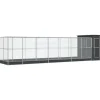 VIDAXL - Volière avec extension argenté 830x203x216 cm acier