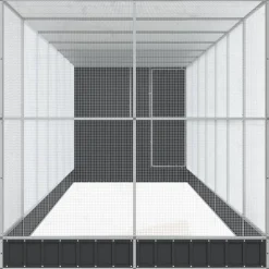 VIDAXL - Volière avec extension argenté 830x203x216 cm acier