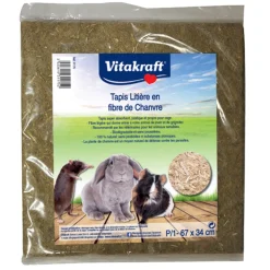 VITAKRAFT - Tapis litière de chanvre pour rongeur : 67cm