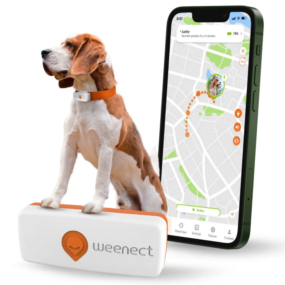 WEENECT - Weenect XS - collier gps pour chien ( white edition )