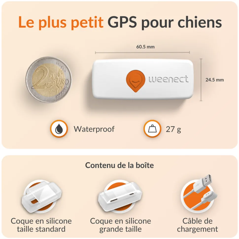 WEENECT - Weenect XS - collier gps pour chien ( white edition )