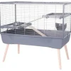 ZOLUX - Cage grillagée lapin et rongeur sur pieds neolife 100 l - zolux gris
