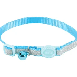 ZOLUX - Collier shiny nylon réglable de 17 à 30 cm bleu pour chat