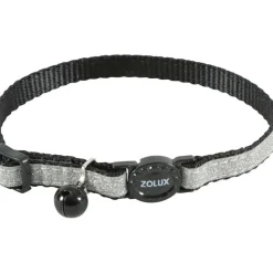 ZOLUX - Collier shiny nylon réglable de 17 à 30 cm, noir pour chat