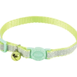 ZOLUX - Collier shiny vert, réglable de 17 à 30 cm pour chat