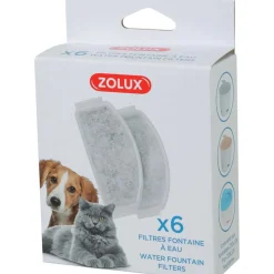 ZOLUX - Filtres pour fontaine à eau calypso (lot de 6)