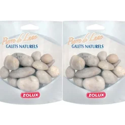 ZOLUX - Galets naturel pierre de lune (lot de 2)