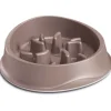 ZOLUX - Gamelle anti glouton slow feeder 1 litre taupe