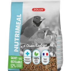 ZOLUX - Graines alimentation oiseaux exotique nutrimeal, 800g.