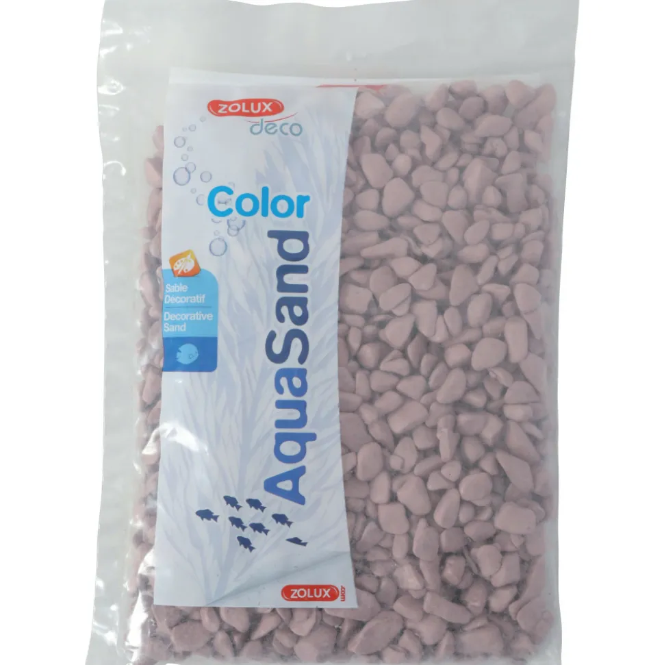 ZOLUX - Gravier aqua sand ekaï rose 5/12 mm sac de 1 kg aquarium