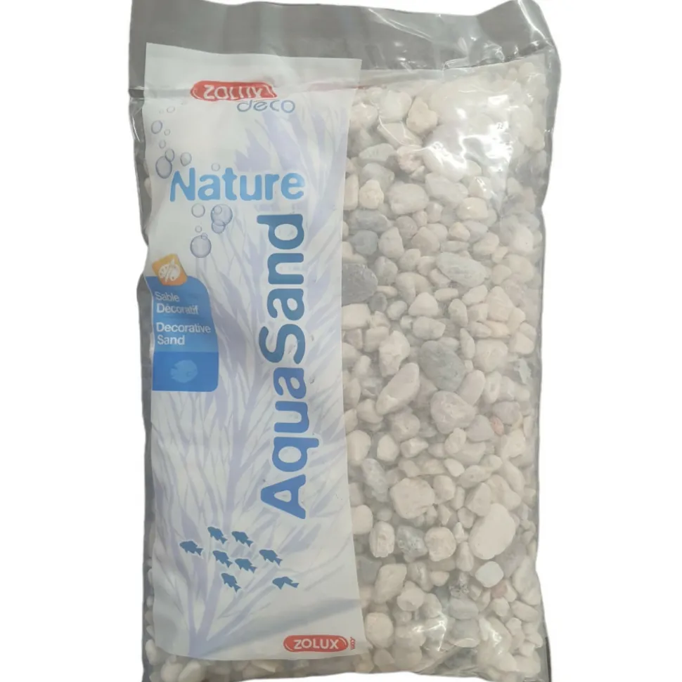 ZOLUX - Gravier décoratif gris d'environ 8-16mm aquasand de 4.5 kg