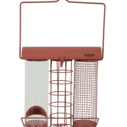 ZOLUX - Mangeoire trio rouge terracotta pour oiseaux